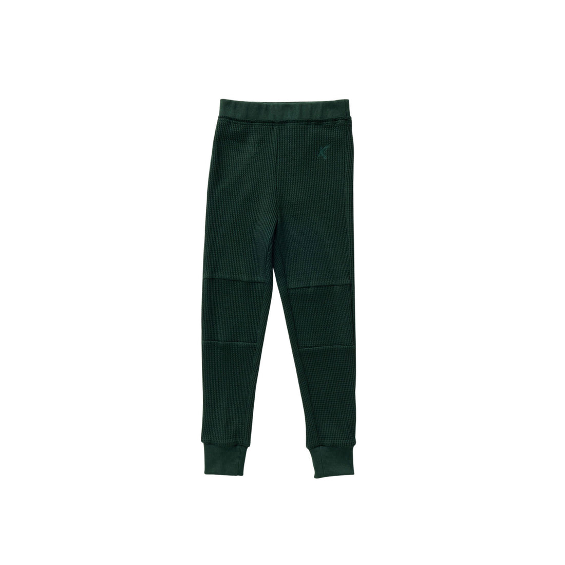 Hey Kid Green Waffle Knit Paneled Pants
