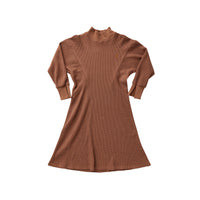 Hey Kid Tan Waffle Knit Dress