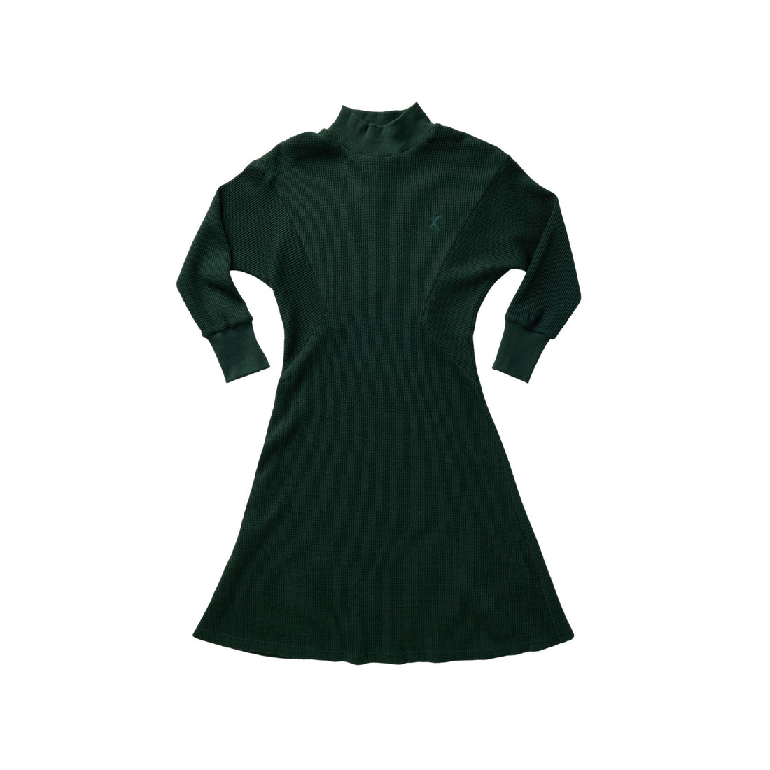 Hey Kid Green Waffle Knit Dress Ladida Hey Kid Green Waffle Knit Dress Ladida