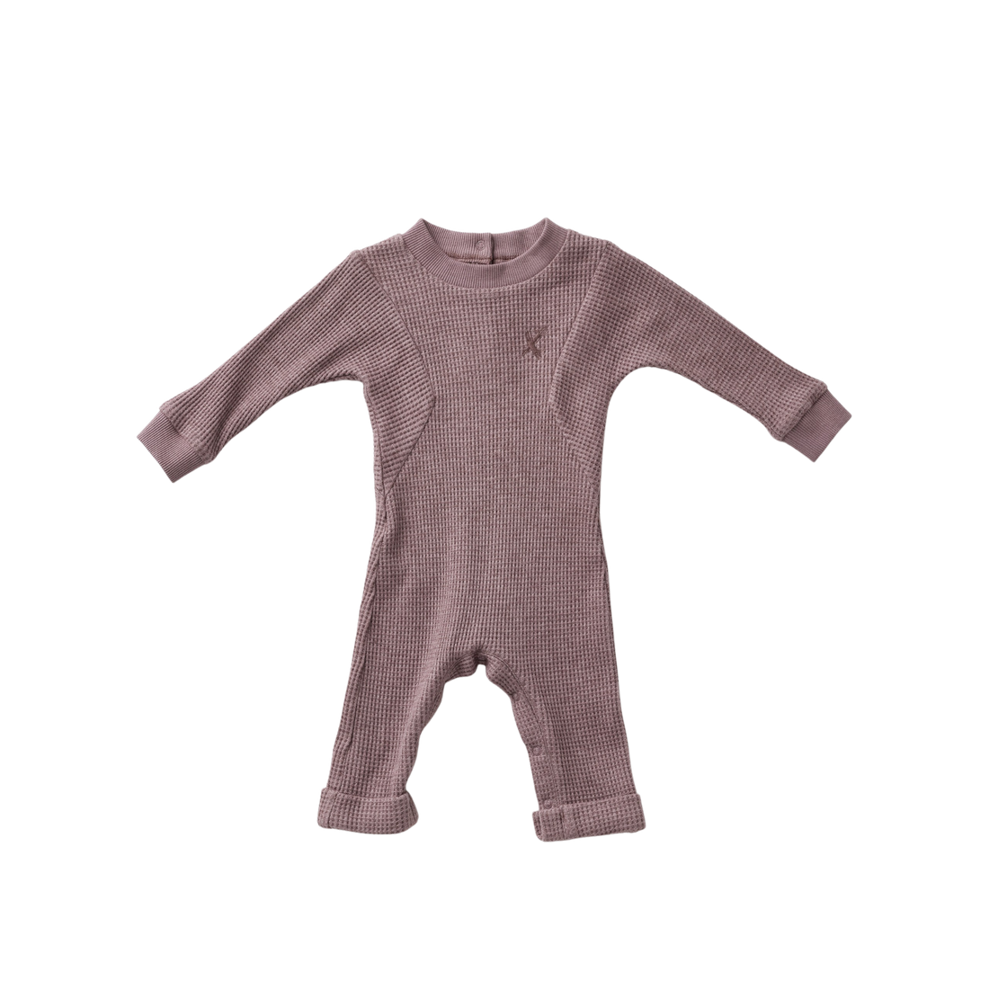 Hey Kid Lavender Waffle Knit Onesie