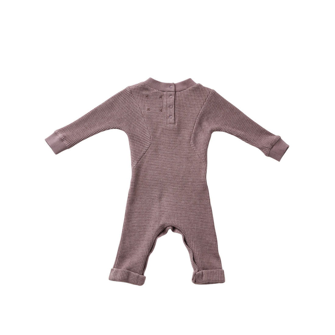 Hey Kid Lavender Waffle Knit Onesie