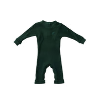 Hey Kid Green Waffle Knit Onesie