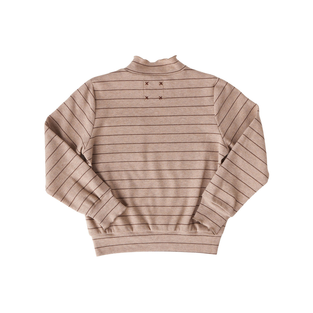Hey Kid Striped Embroidered Pocket Top (Tan)
