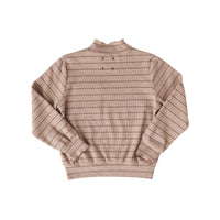 Hey Kid Striped Embroidered Pocket Top (Tan)