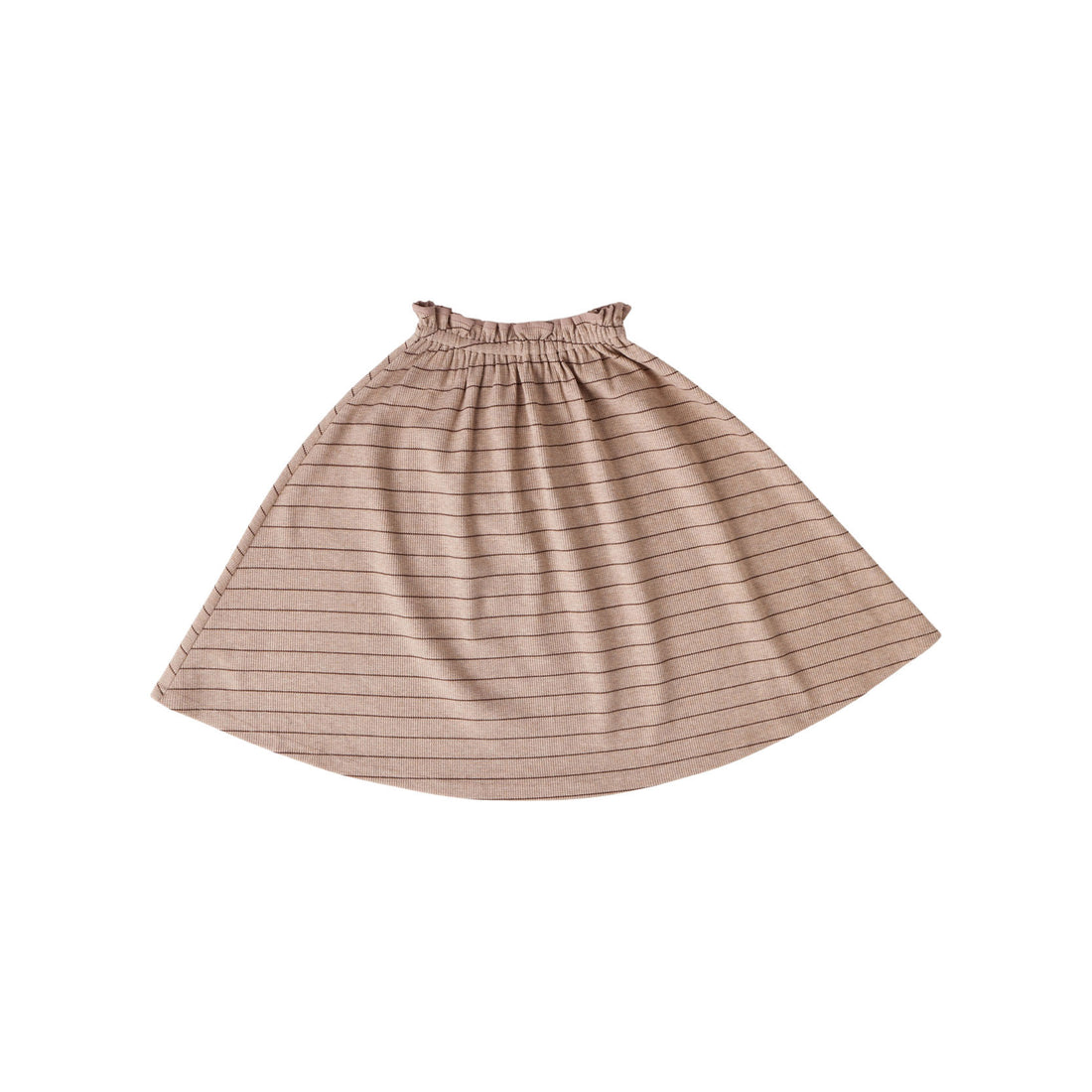 Hey Kid Striped Embroidered Pocket Skirt (Tan)