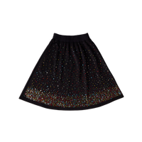 Hey Kid Black Rhinestone Cluster Skirt