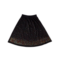 Hey Kid Black Rhinestone Cluster Skirt