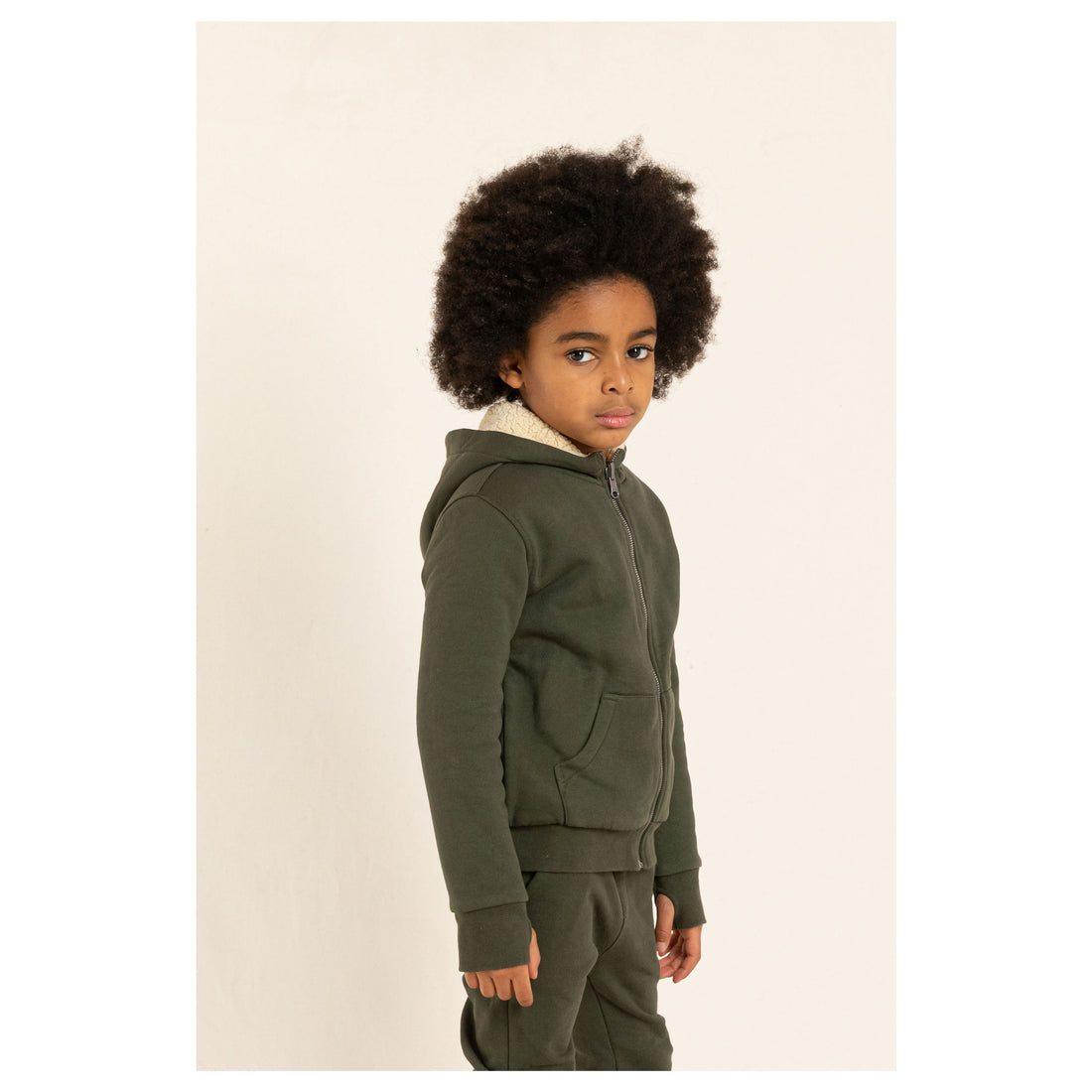 Finger in the Nose Hooper Dark Khaki Reversible Zipped Hoodie