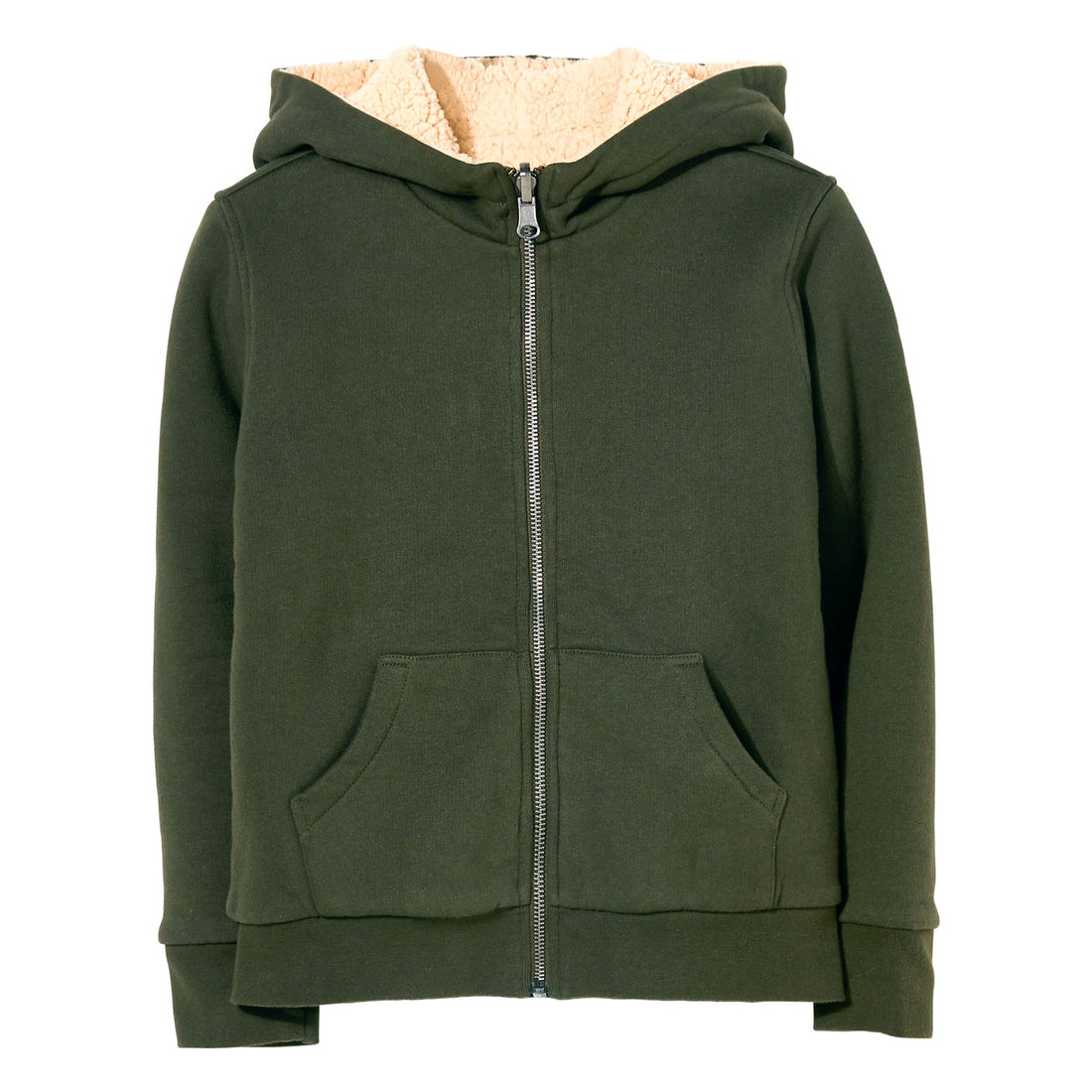 Finger in the Nose Dark Khaki Reversible Zipped Hoodie