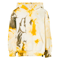 Finger in the Nose Warm Yellow Tie Dye Hooded Sweater