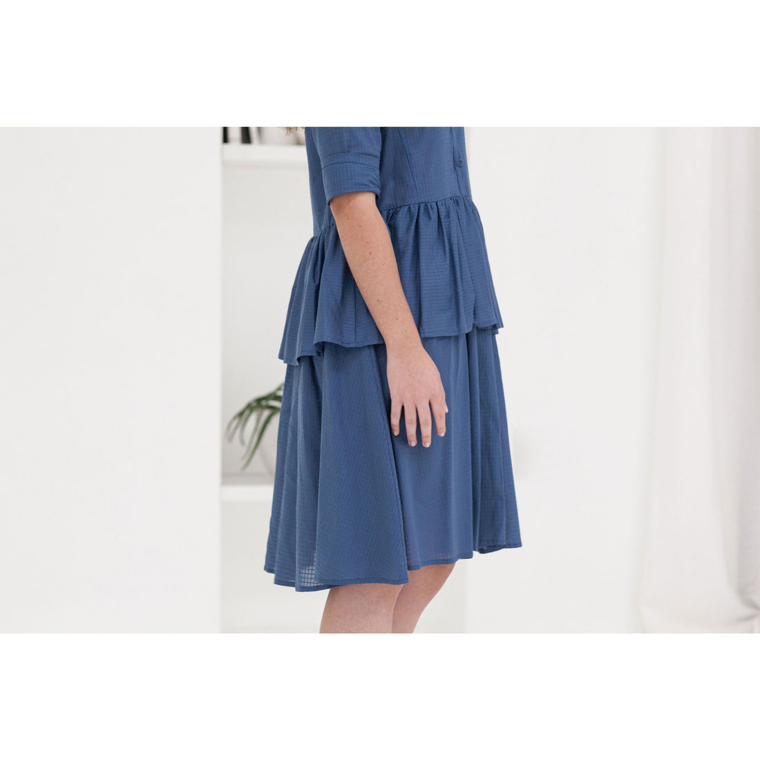 Ava and Lu Marine Peplum Shirtdress