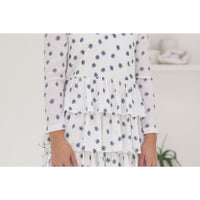 Ava and Lu Flower Print Crepe Layered Dress