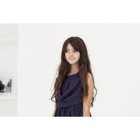 Ava and Lu Navy Burlap Dress