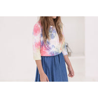 Ava and Lu Blue Tie Dye Tee