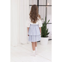 Ava and Lu White Bell Sleeve Blouse