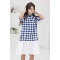 Ava and Lu Checkered Dropwaist Shirtdress