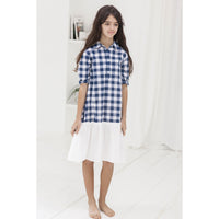 Ava and Lu Checkered Dropwaist Shirtdress