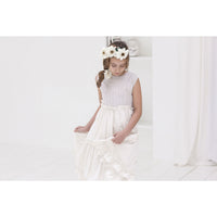 ROWE Cream Tiered Ruffle Maxi Dress
