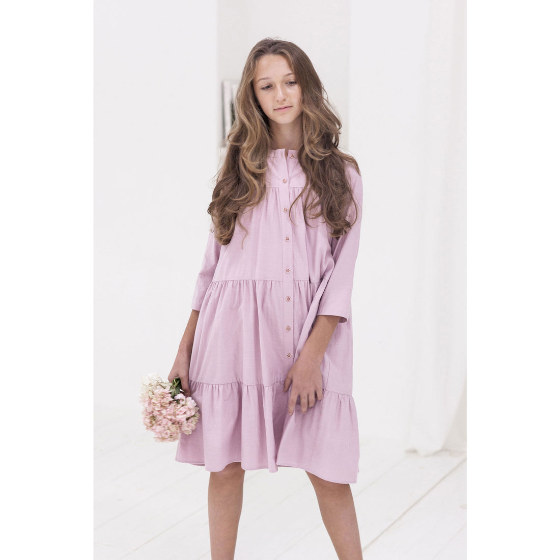 A4 Mauve Tiered Dress