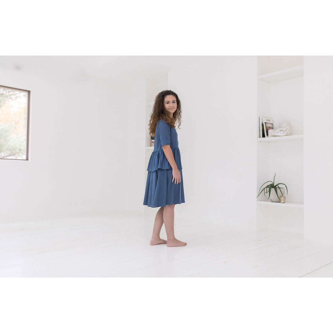 Ava and Lu Marine Peplum Shirtdress