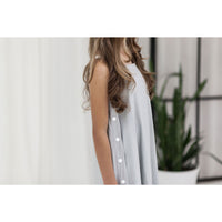 Ava and Lu Light Grey Buttons Jumper