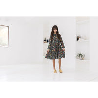 Ava and Lu Green Floral Chiffon Dress