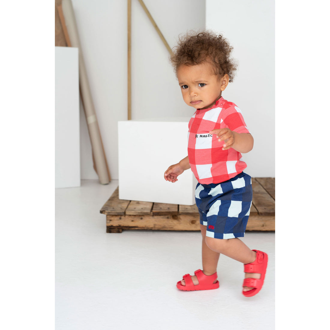 Beau Loves Red Gingham Bodysuit