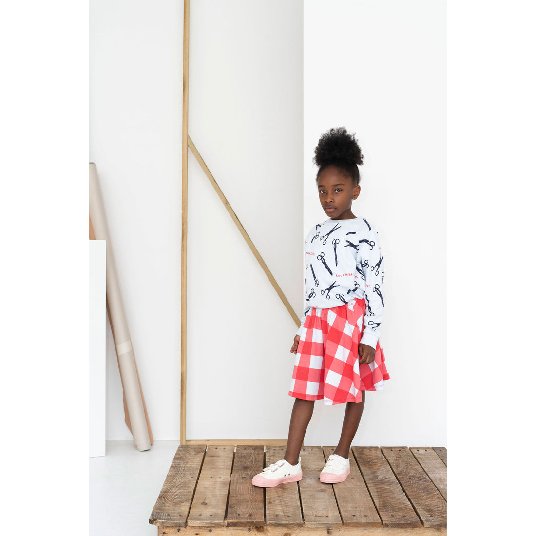 Beau Loves Red Gingham Skirt