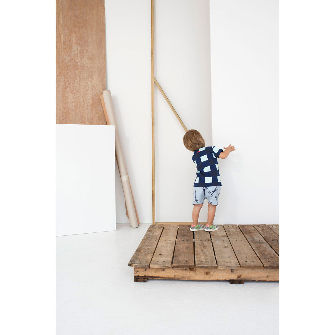 Beau Loves Navy Gingham Tee