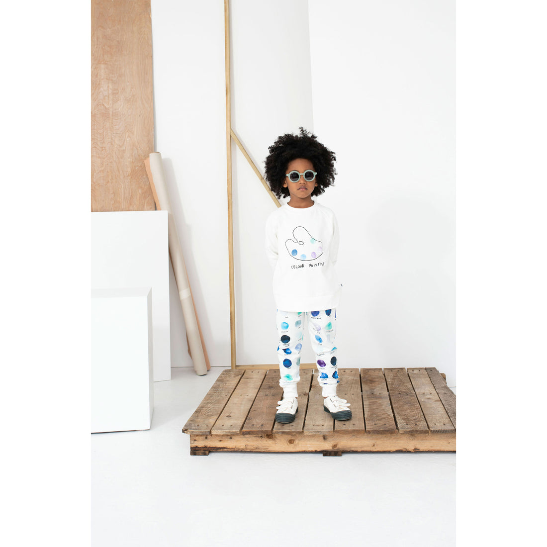Beau Loves White Color Pallet Sweatshirt