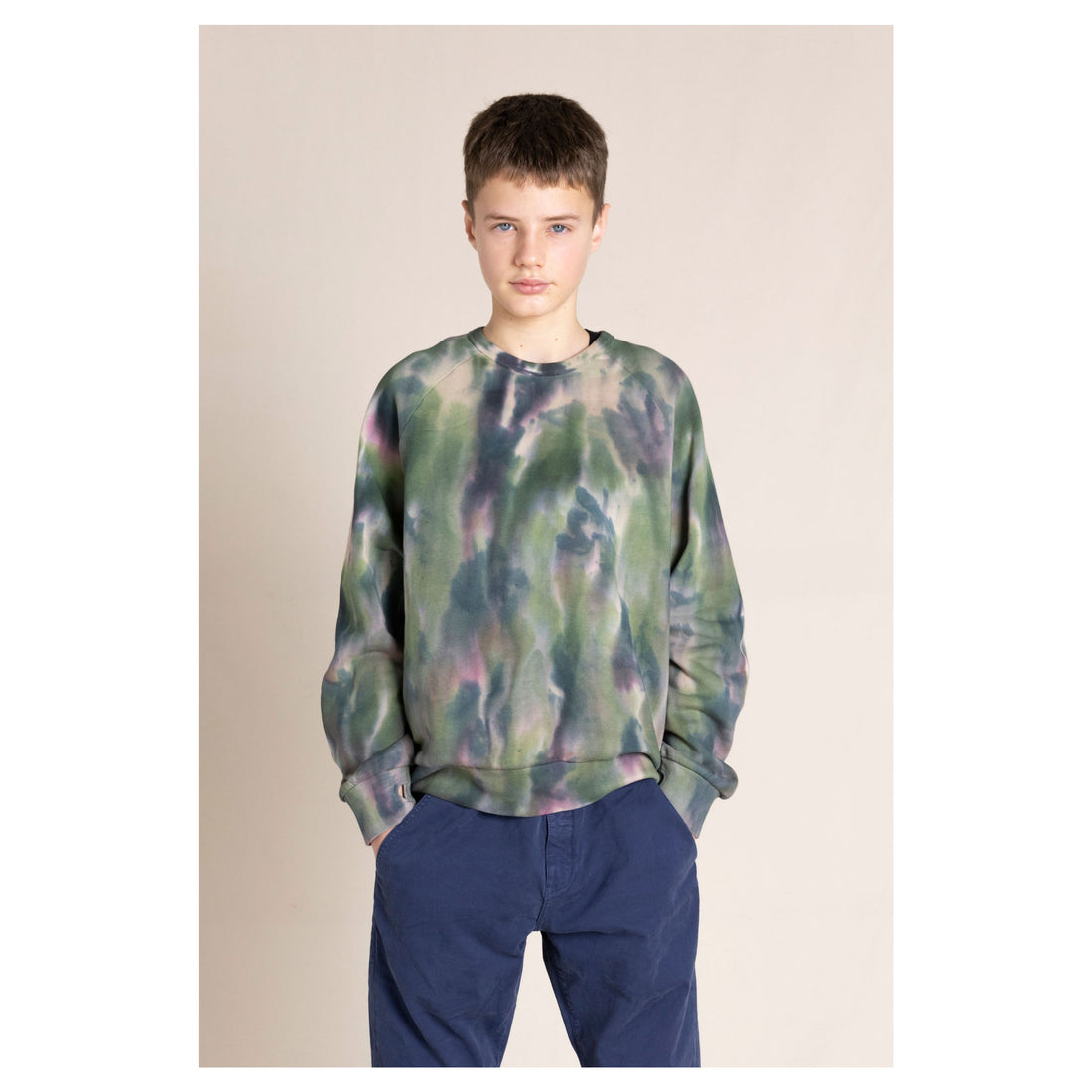 Finger in the Nose Hubert Wood Cream Tie &amp; Dye Loose Sweater