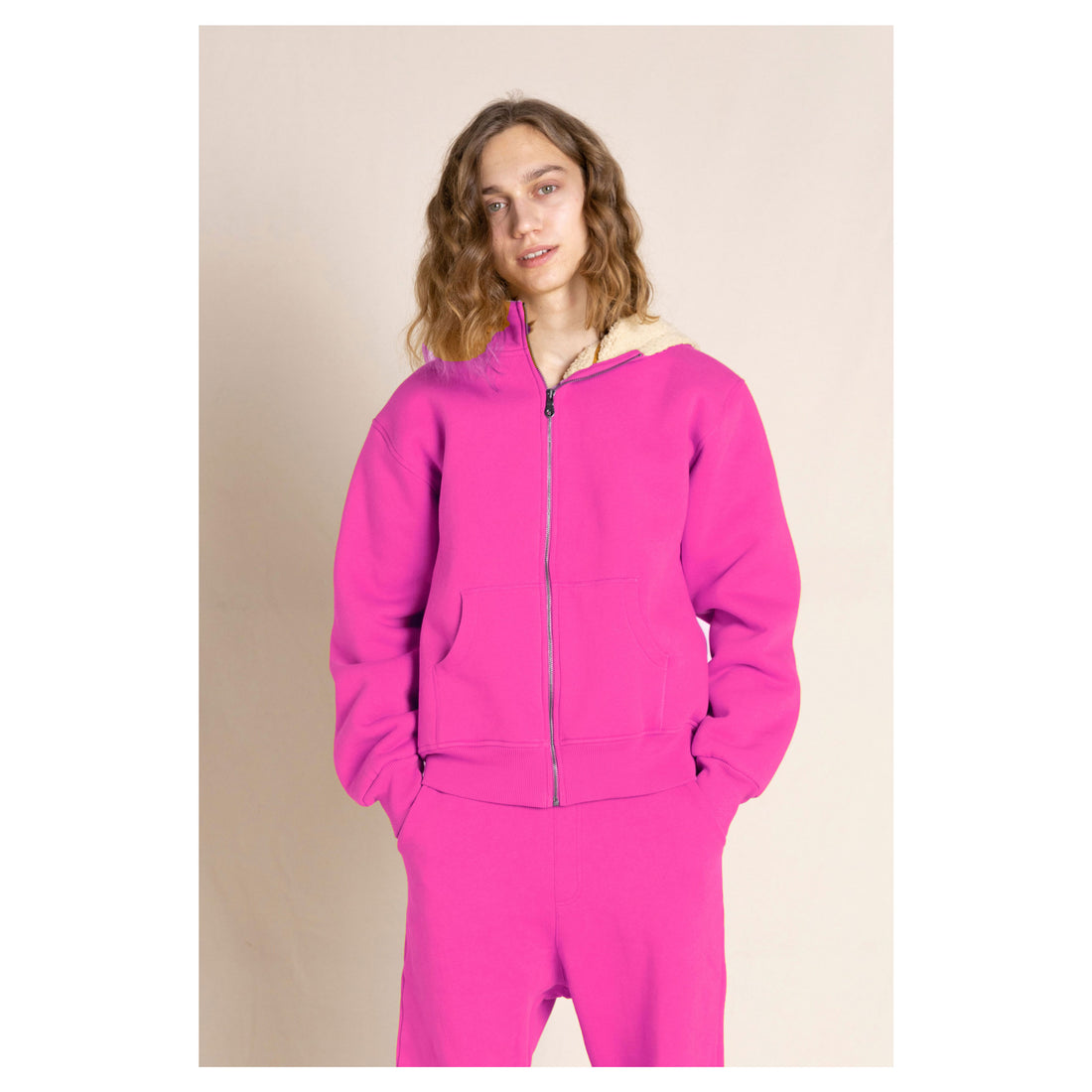 Finger in the Nose Hummer Super Pink Reversible Zipped Hoodie