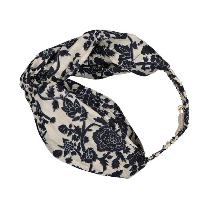 Louis Louise Black Indian Flower Francesca Headband