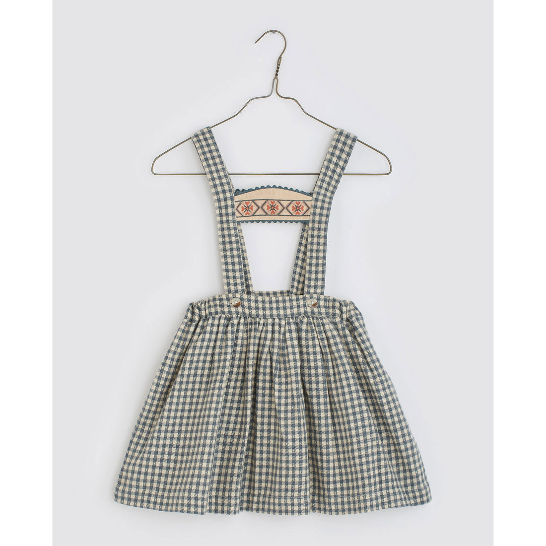 Little Cotton Clothes Cove Blue Check Flannel Heidi Skirt