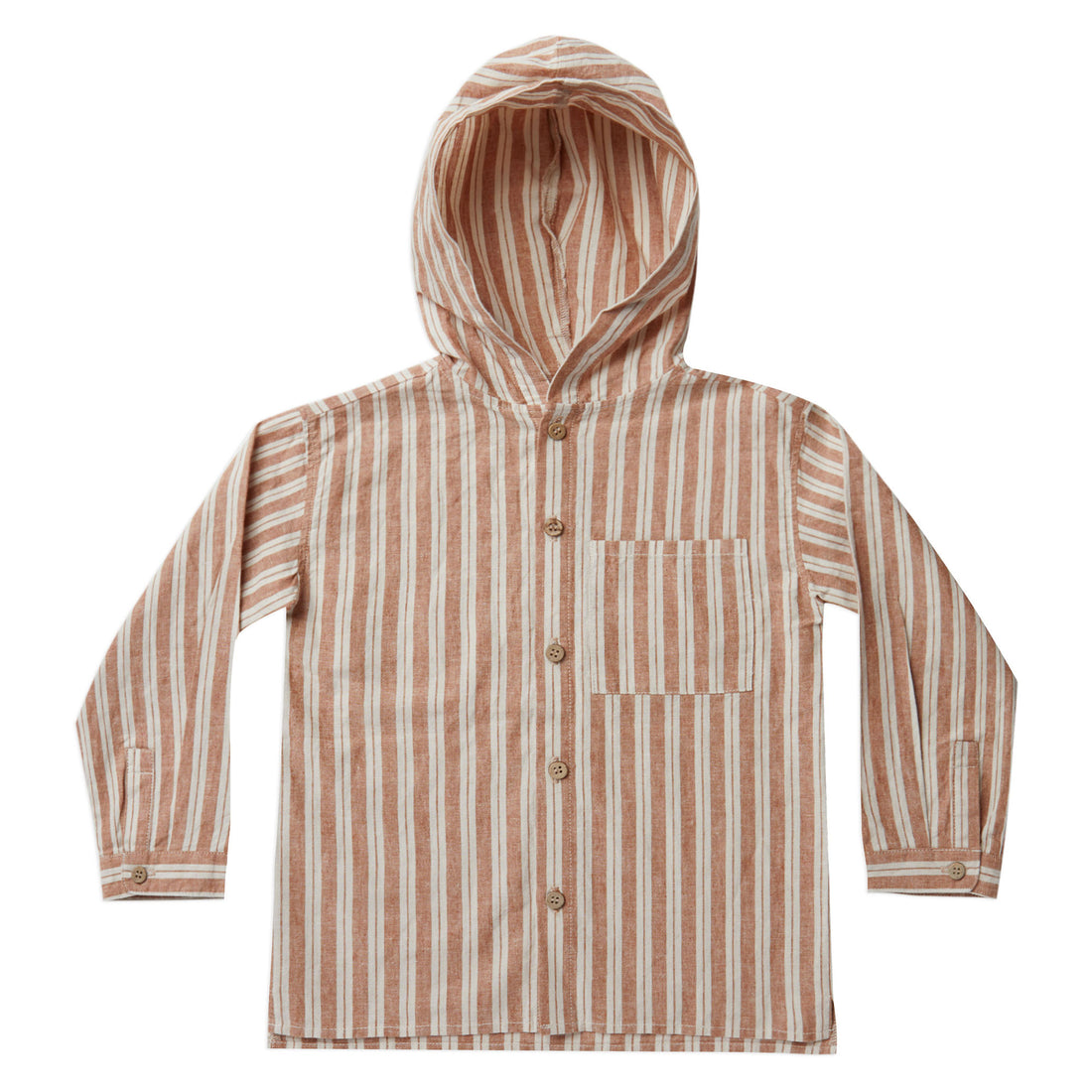 Rylee and Cru Hooded Overshirt | Stone Stripe