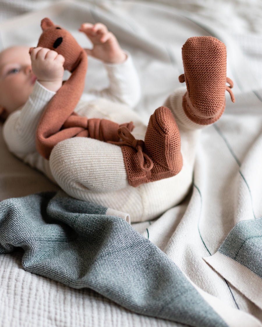 Hvid Brick Baby Booties