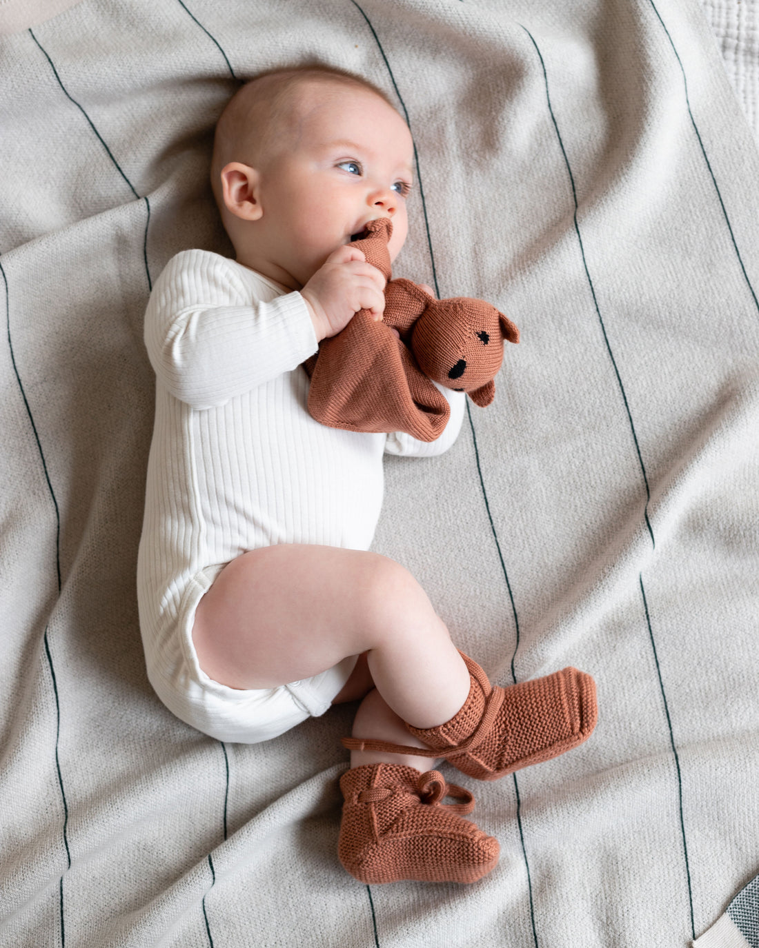 Hvid Brick Baby Booties