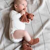 Hvid Brick Baby Booties