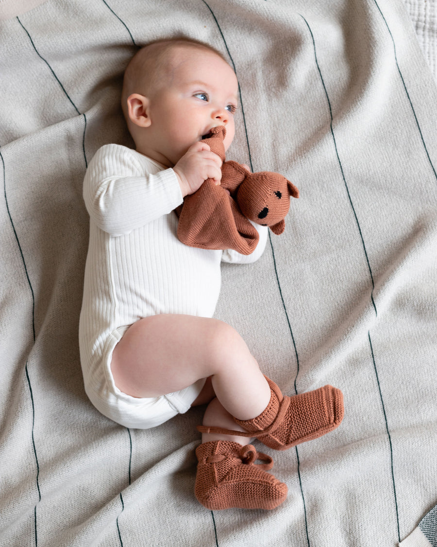 Hvid Brick Baby Booties