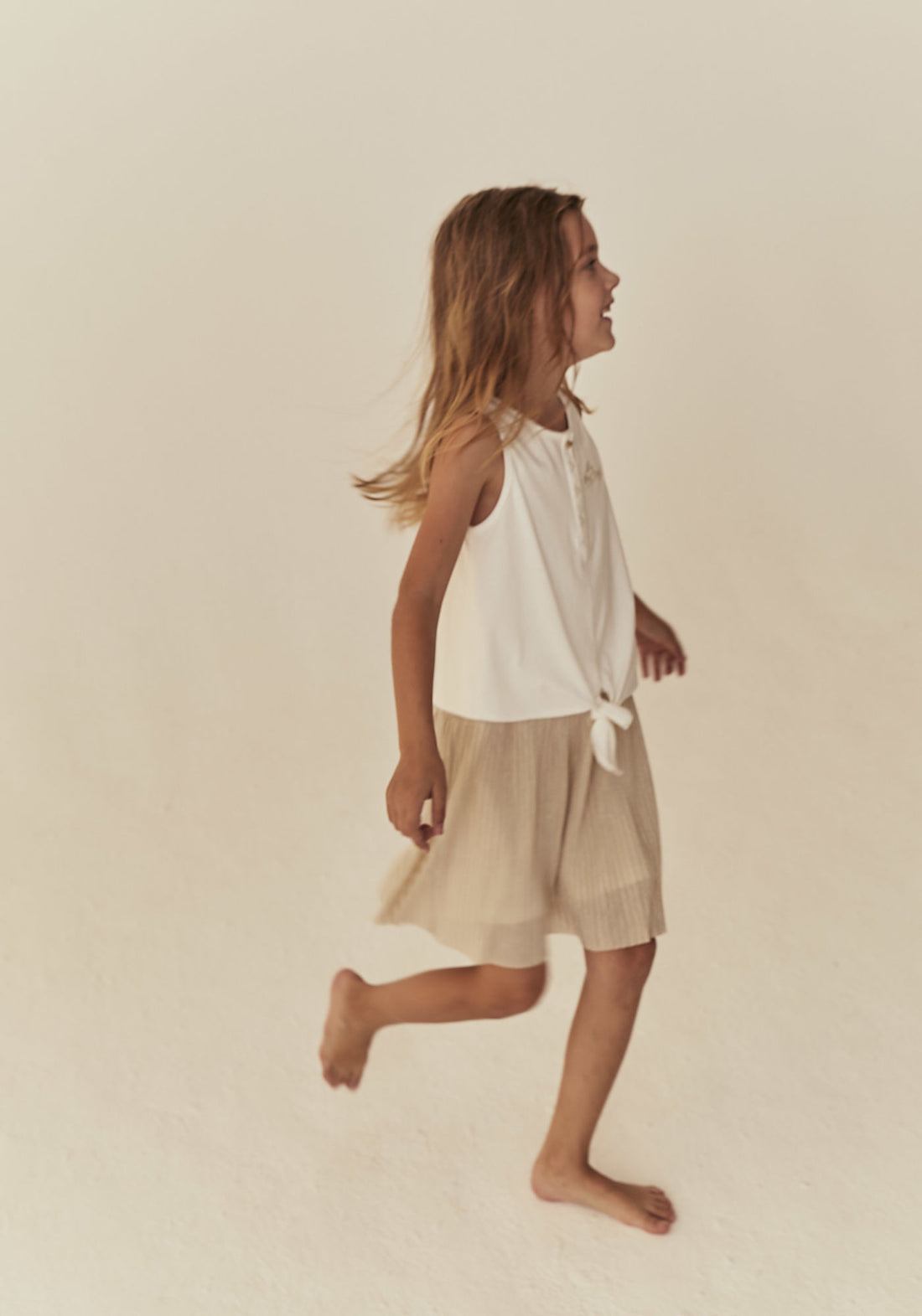 IKKS Gold Pleated Dress