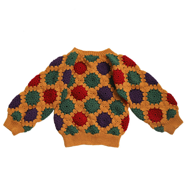 Kalinka Mimosa Flower Crochet Sweater