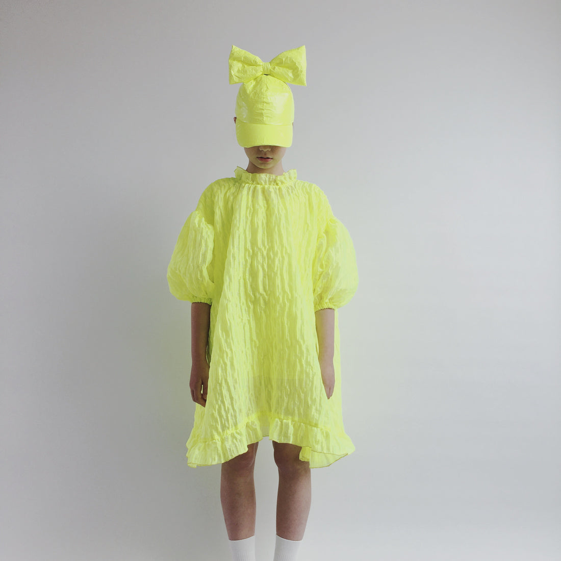 Caroline Bosmans Neon Yellow Tyvec Cap
