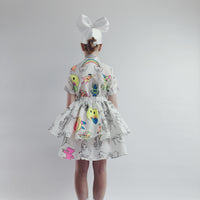 Caroline Bosmans Mix Fluo Poppy Mix Dress