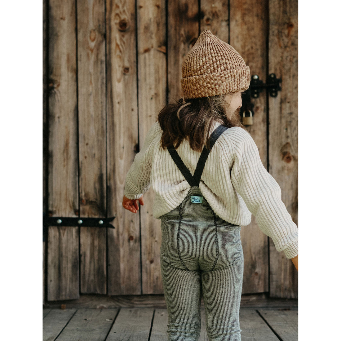 Silly Silas Granite Grey Wooly Footless Wool Tights