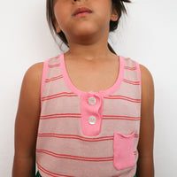 Ligne Noire Cintage Pink Stripe Tank Top