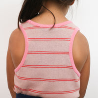 Ligne Noire Cintage Pink Stripe Tank Top