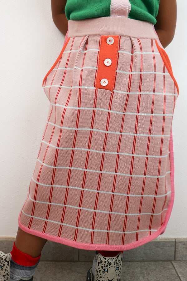 Ligne Noire Vintage Pink Madras Skirt