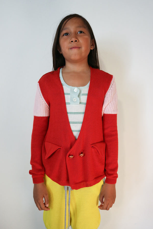 Ligne Noire Red Buttons Cardigan