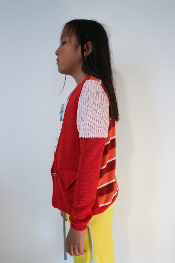 Ligne Noire Red Buttons Cardigan