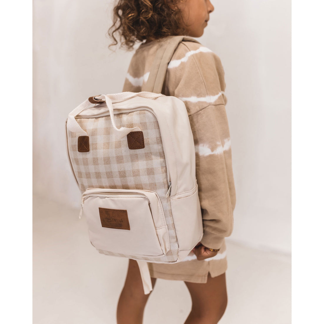 Mrs. Ertha Classic Squares School Backpack